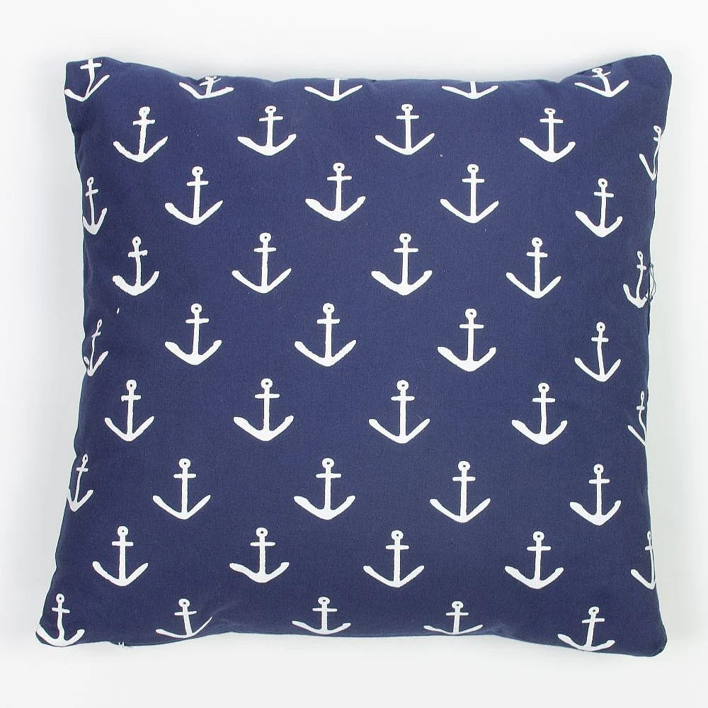 Anchors Cushion, navy, 40x40cm