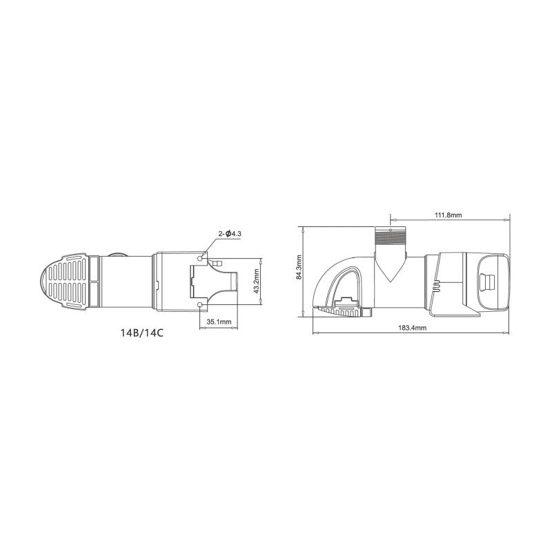 Seaflo 14C Non-Automatic Low Profile Bilge Pump 12V 800GPH