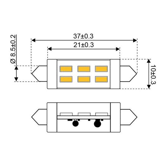 Talamex S-LED 3 Festoon 10-30V 37mm