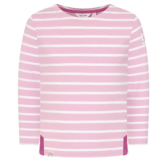 Lazy Jacks Girls Stripe Long Sleeve Breton Top LJ97C