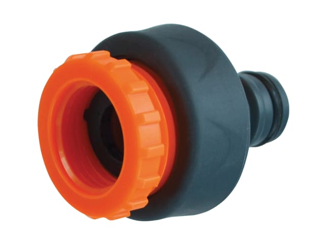 Faithfull Plastic Male Tap Hose Connector 1/2 & 3/4in