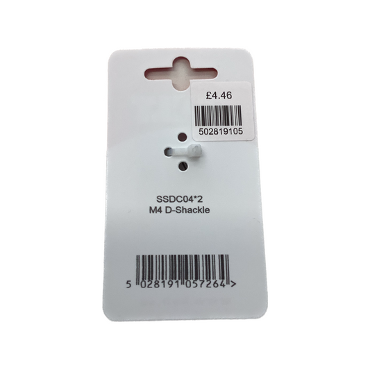 Holt Stainless D Shackle 4mm (2 Pack) SSDC04