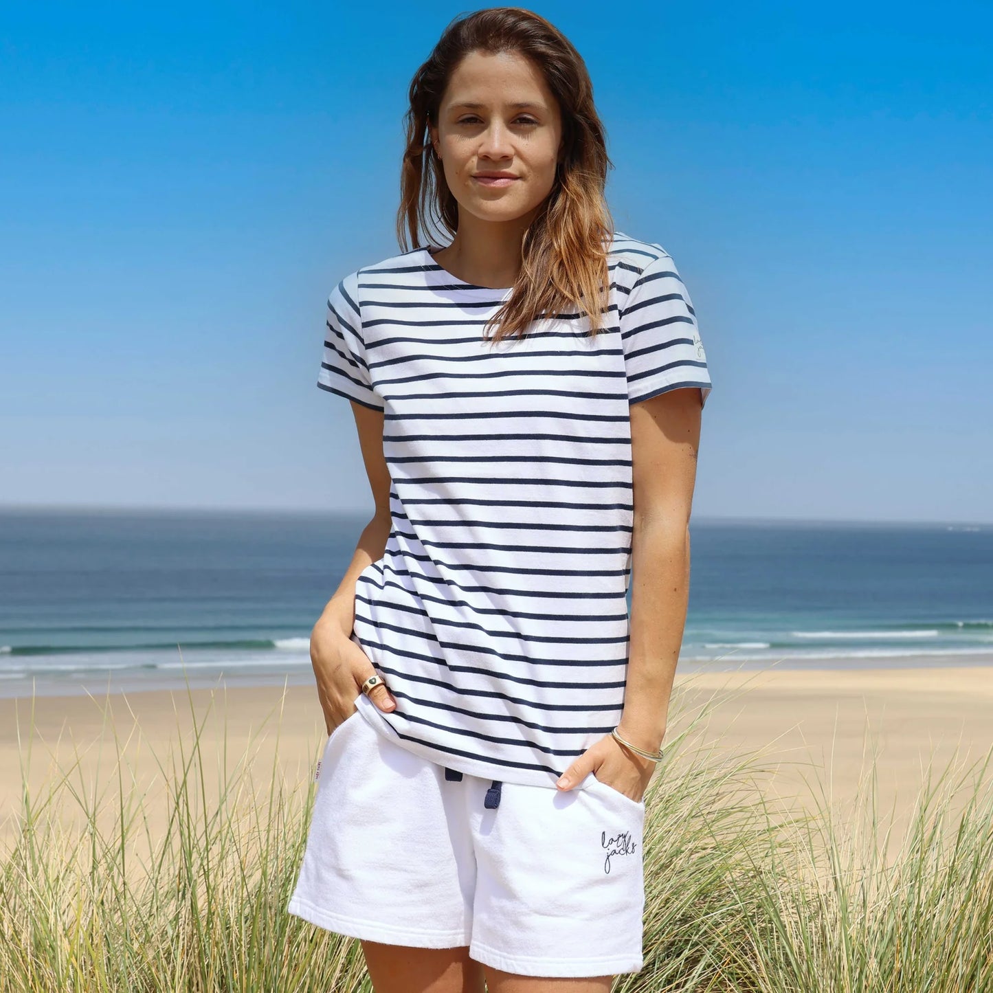 Lazy Jacks Women's Striped Breton T-Shirt LJ8