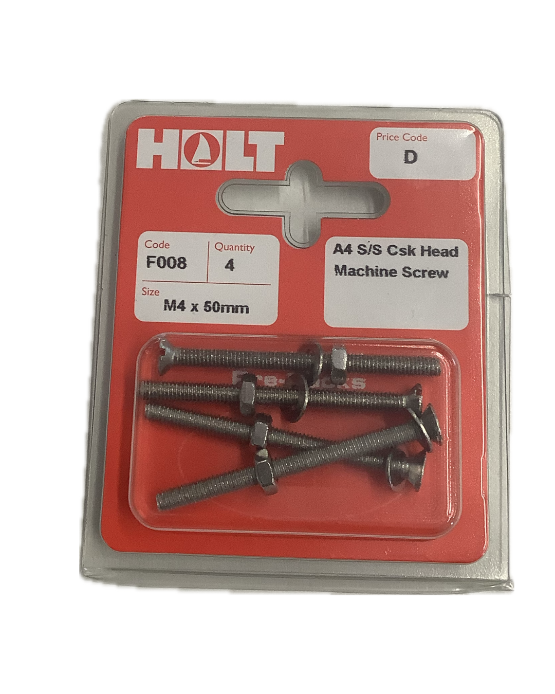 Holt Marine Pre Pack Countersunk Machine Screws