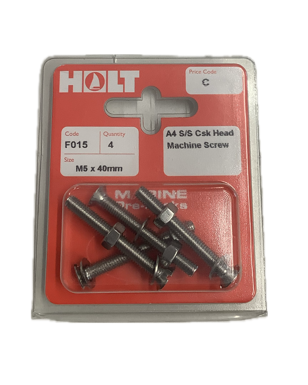 Holt Marine Pre Pack Countersunk Machine Screws
