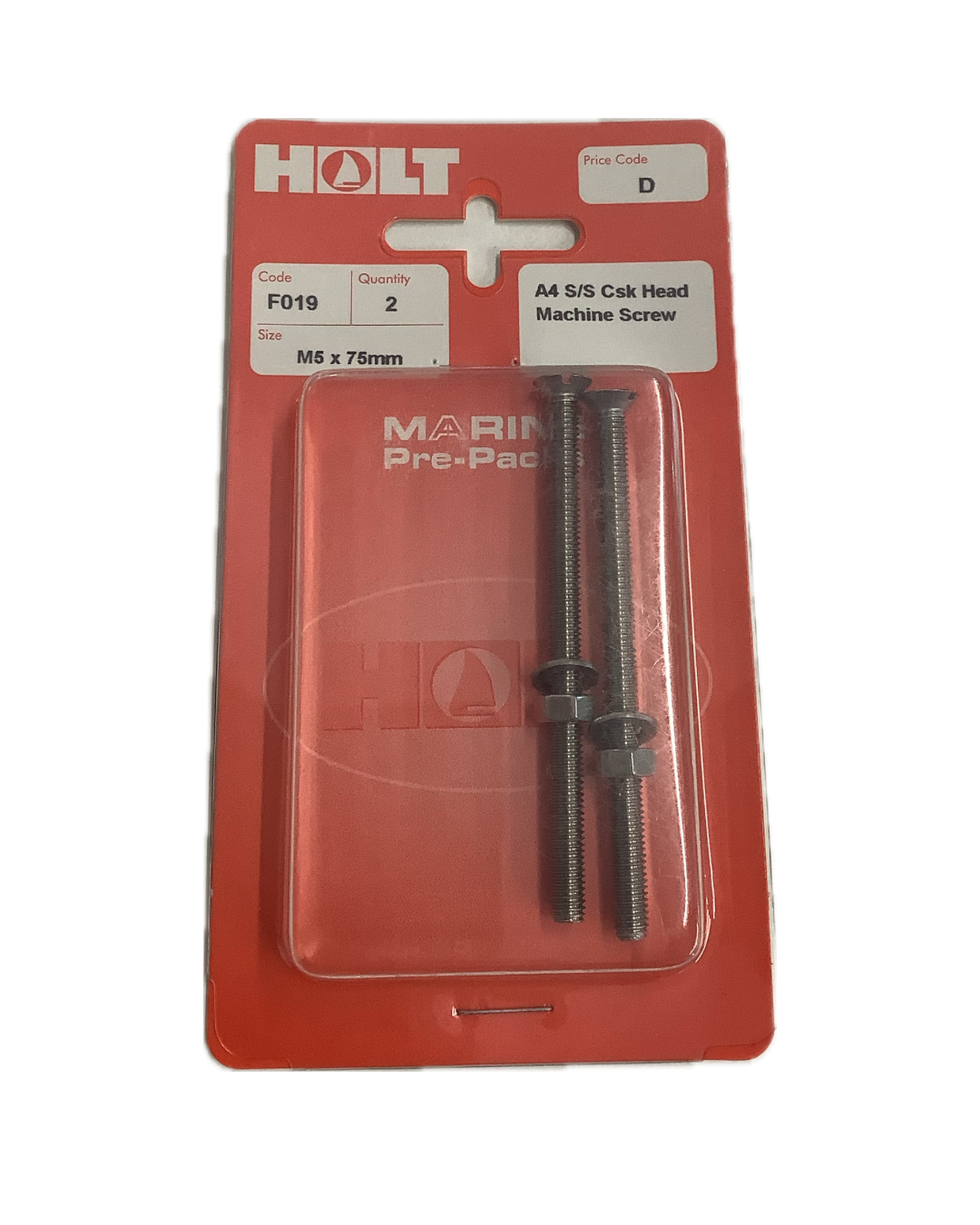 Holt Marine Pre Pack Countersunk Machine Screws
