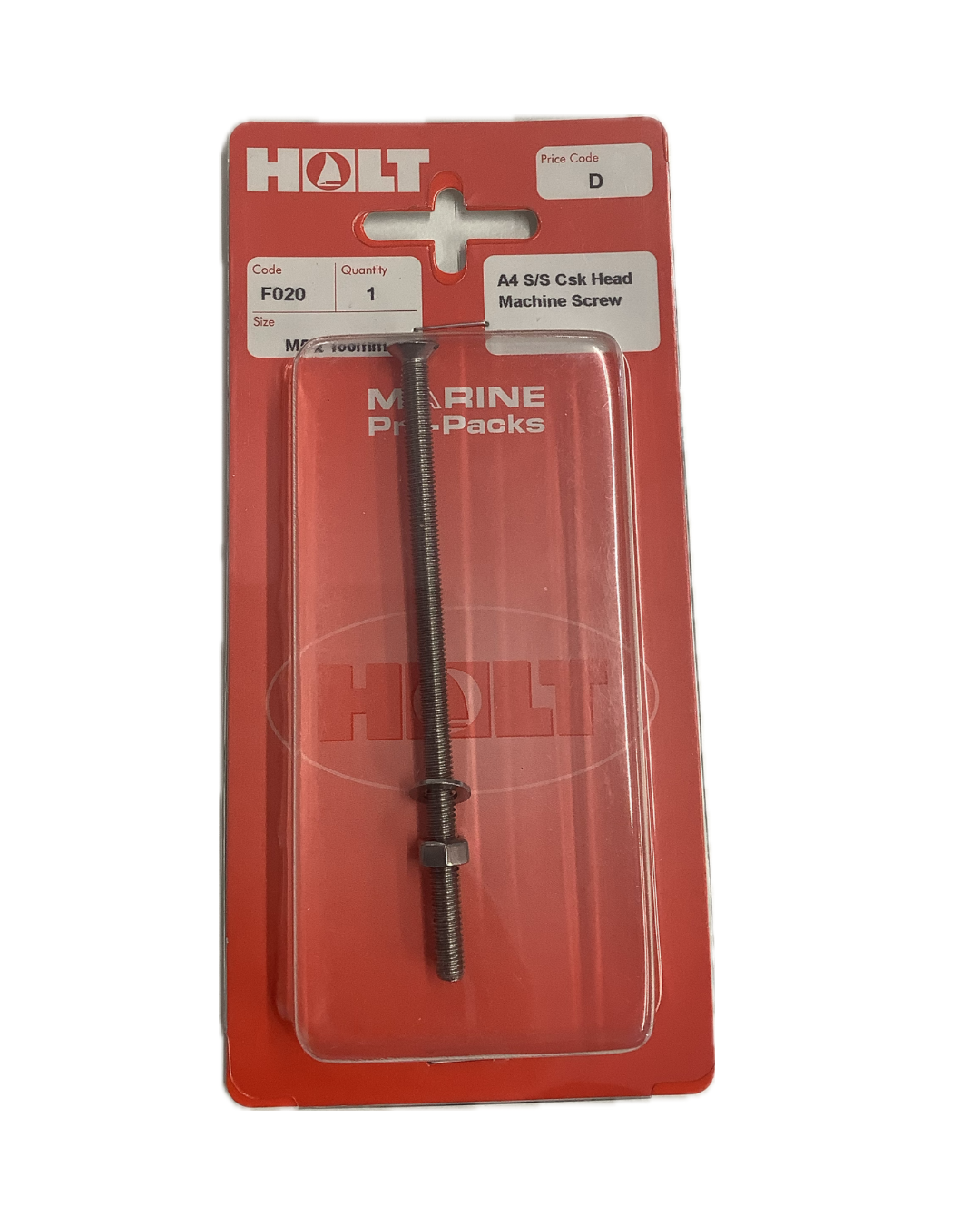 Holt Marine Pre Pack Countersunk Machine Screws