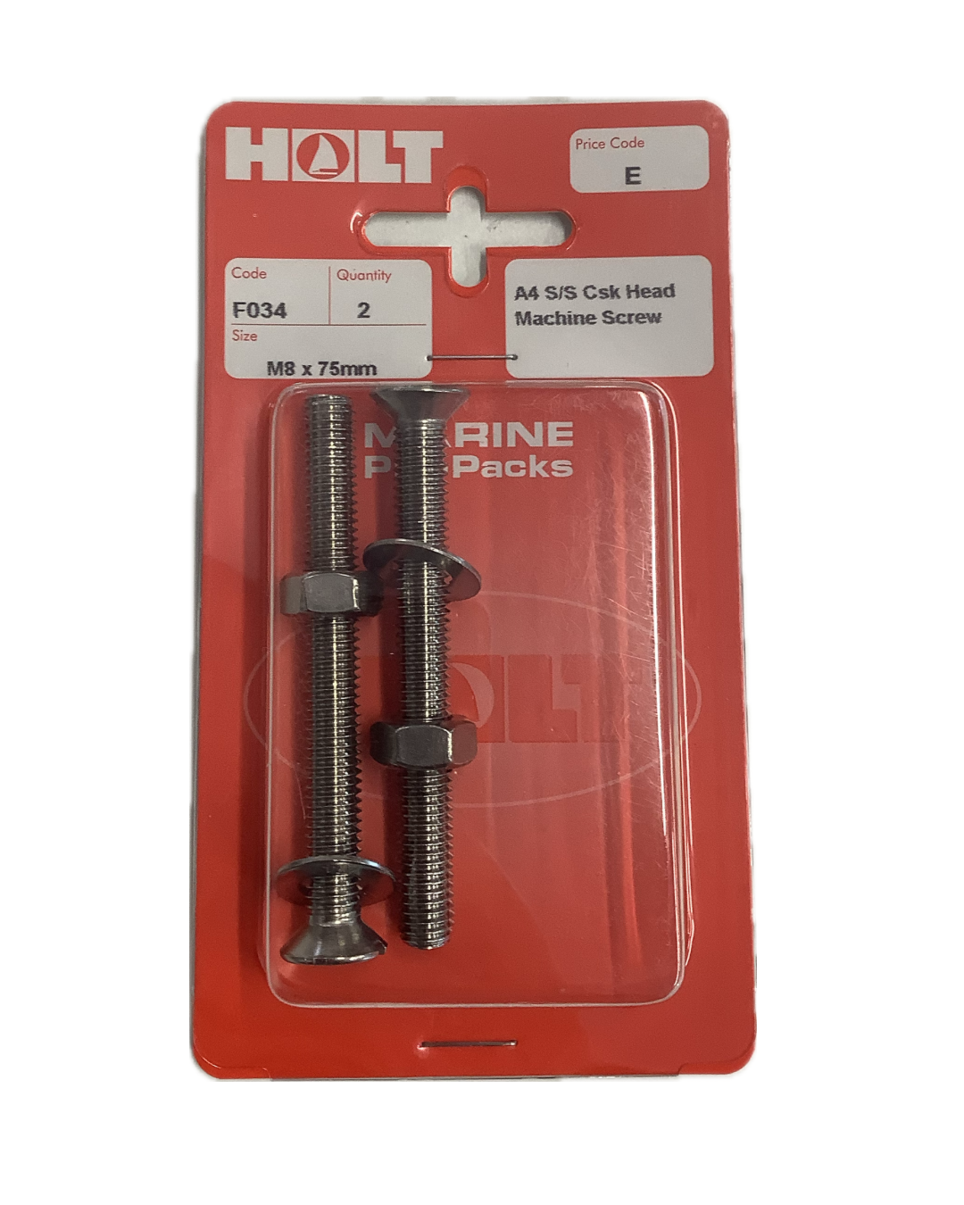 Holt Marine Pre Pack Countersunk Machine Screws