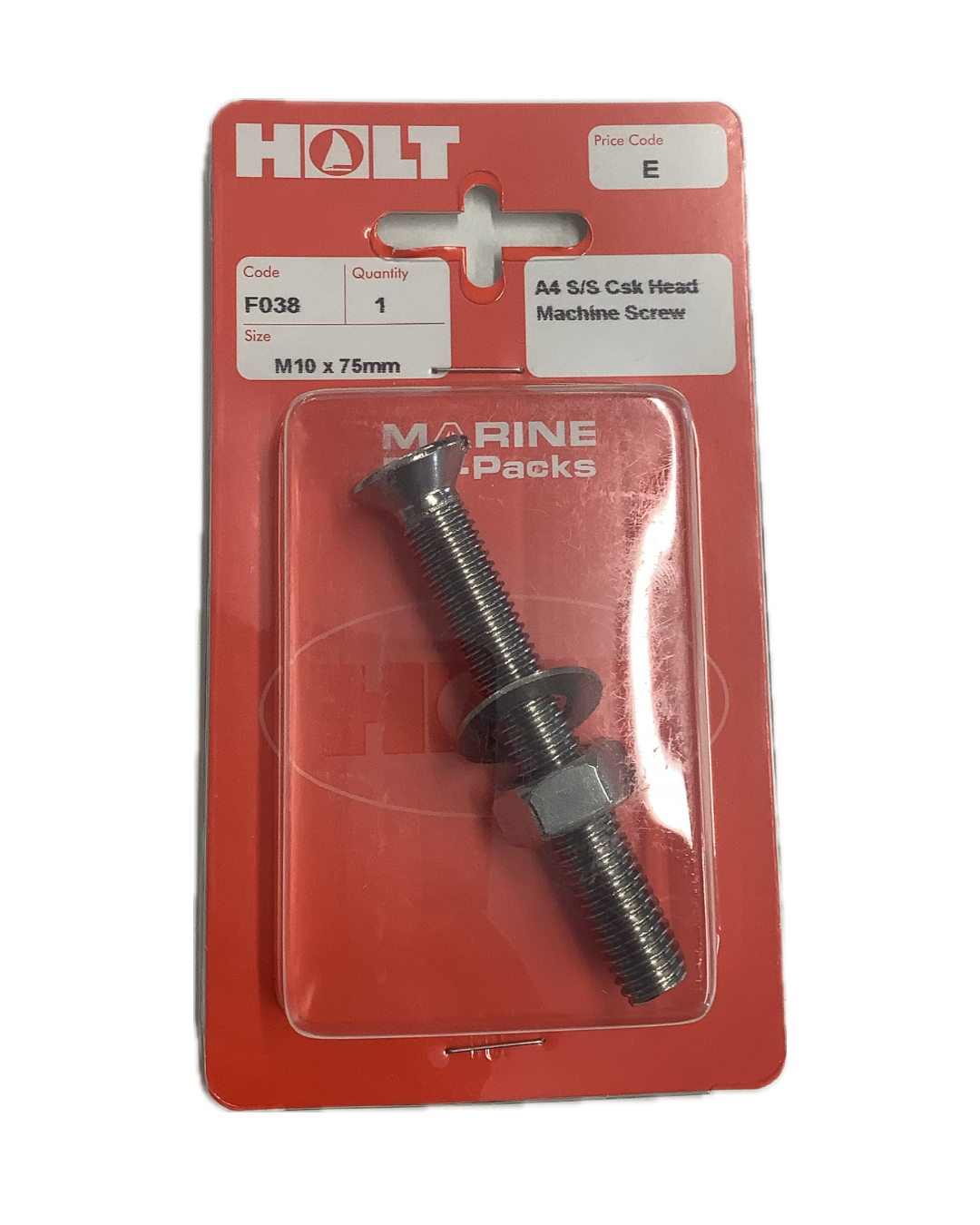 Holt Marine Pre Pack Countersunk Machine Screws