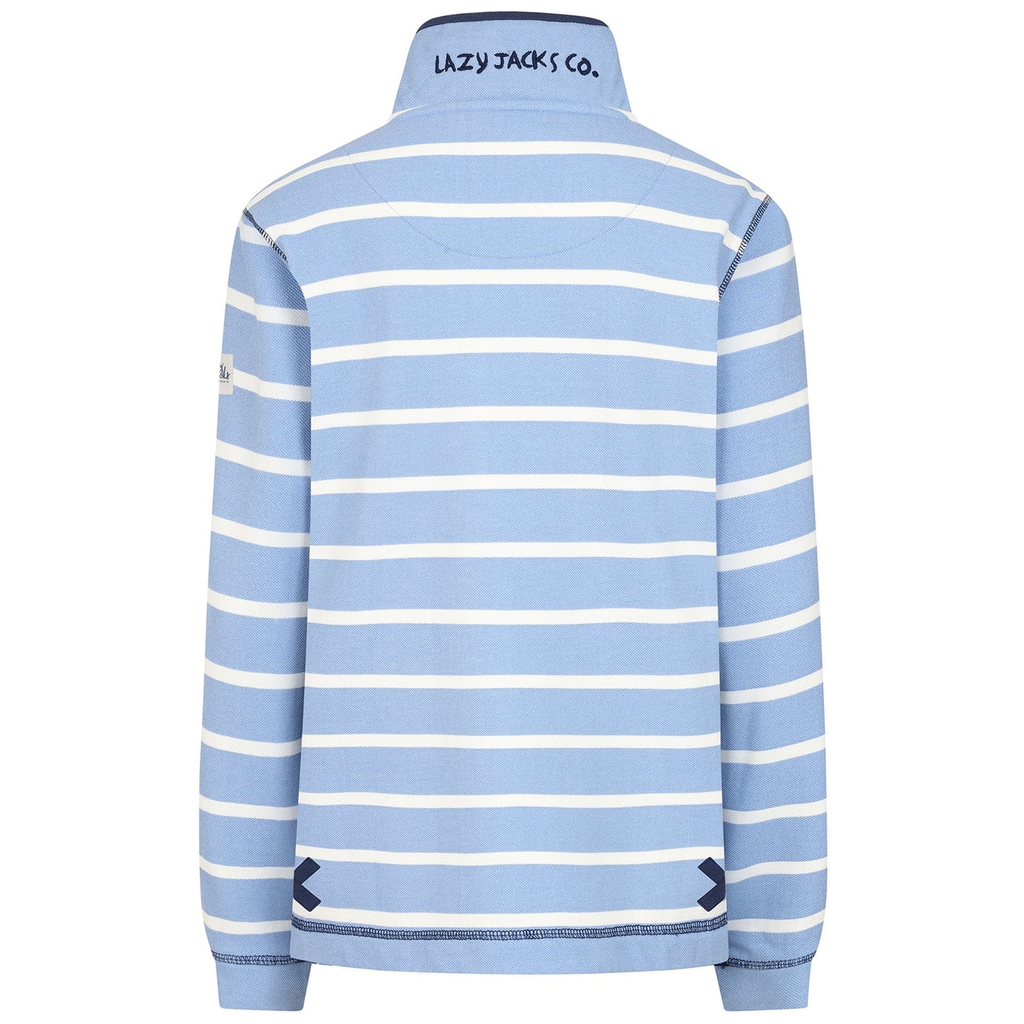 Lazy Jacks Women’s Striped Pique Sweatshirt LJ301S