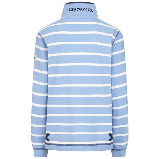 Lazy Jacks Women’s Striped Pique Sweatshirt LJ301S