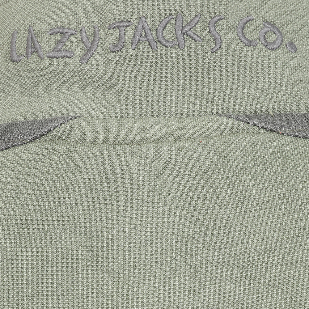 Lazy Jacks Men’s Pique 1/4 Zip Panel Sweatshirt LJ705