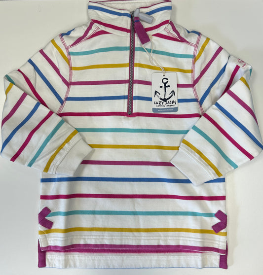 Lazy Jacks Kids 1/4 Zip Striped Sweatshirt LJ35C