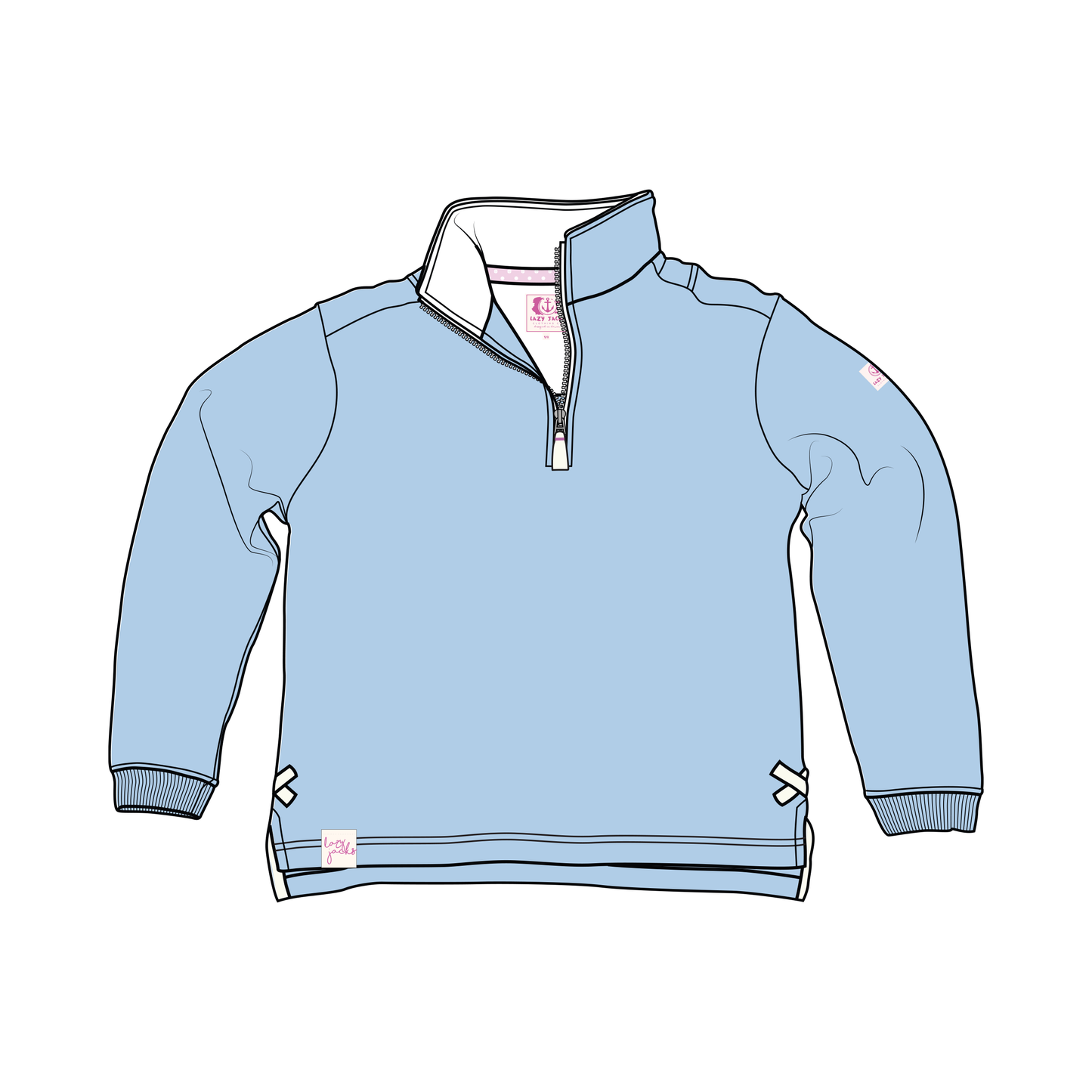 Lazy Jacks Kids Super Soft 1/4 Zip Plain Sweatshirt LJ3C