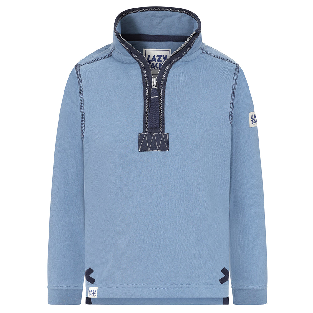Lazy Jacks Kids Super Soft 1/4 Zip Plain Sweatshirt LJ40C