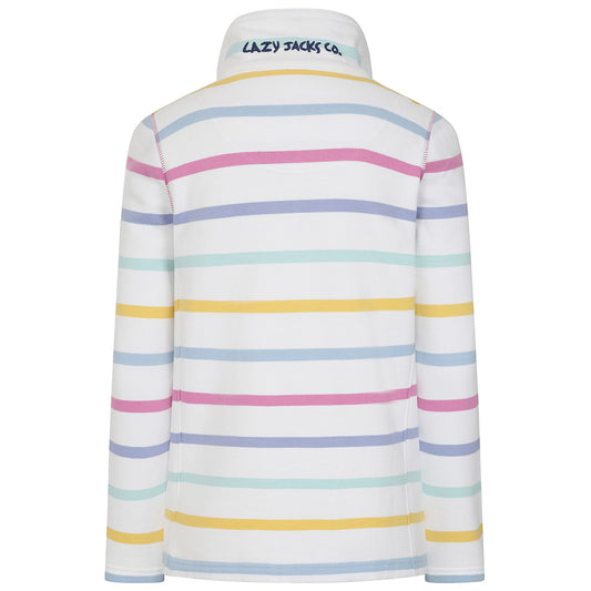Lazy Jacks Women’s Full Zip Striped Sweatshirt LJ32