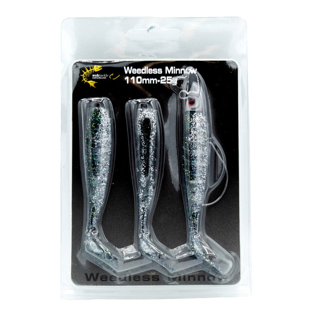 WSB Weedless Minnow - Natural Sparkle 25g (110mm)