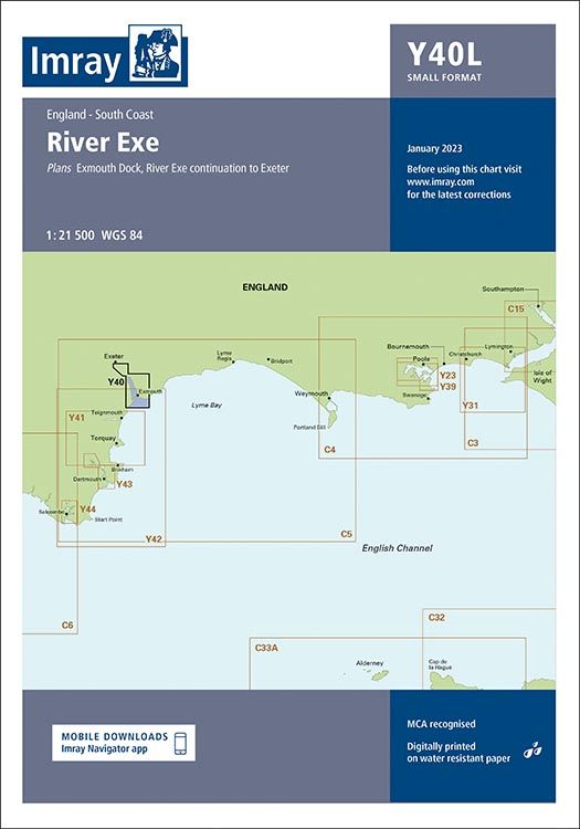 Imray Y40L Laminated River Exe Chart