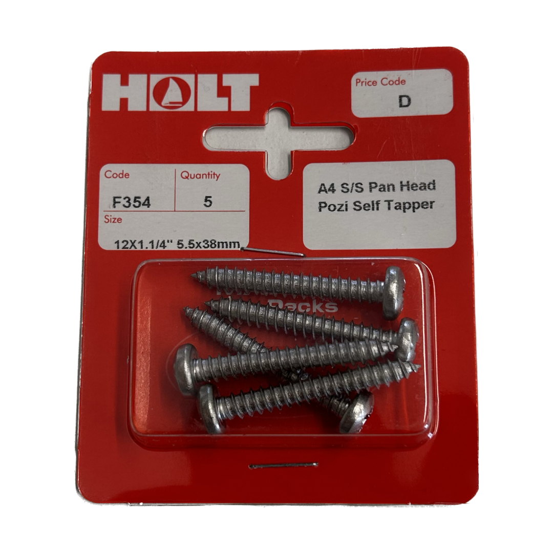 Holt Marine Pre Pack Pan Head Pozi Self Tapper