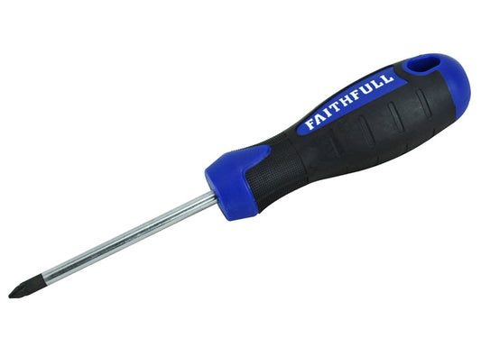Faithfull Soft Grip Screwdriver - Pozidrive