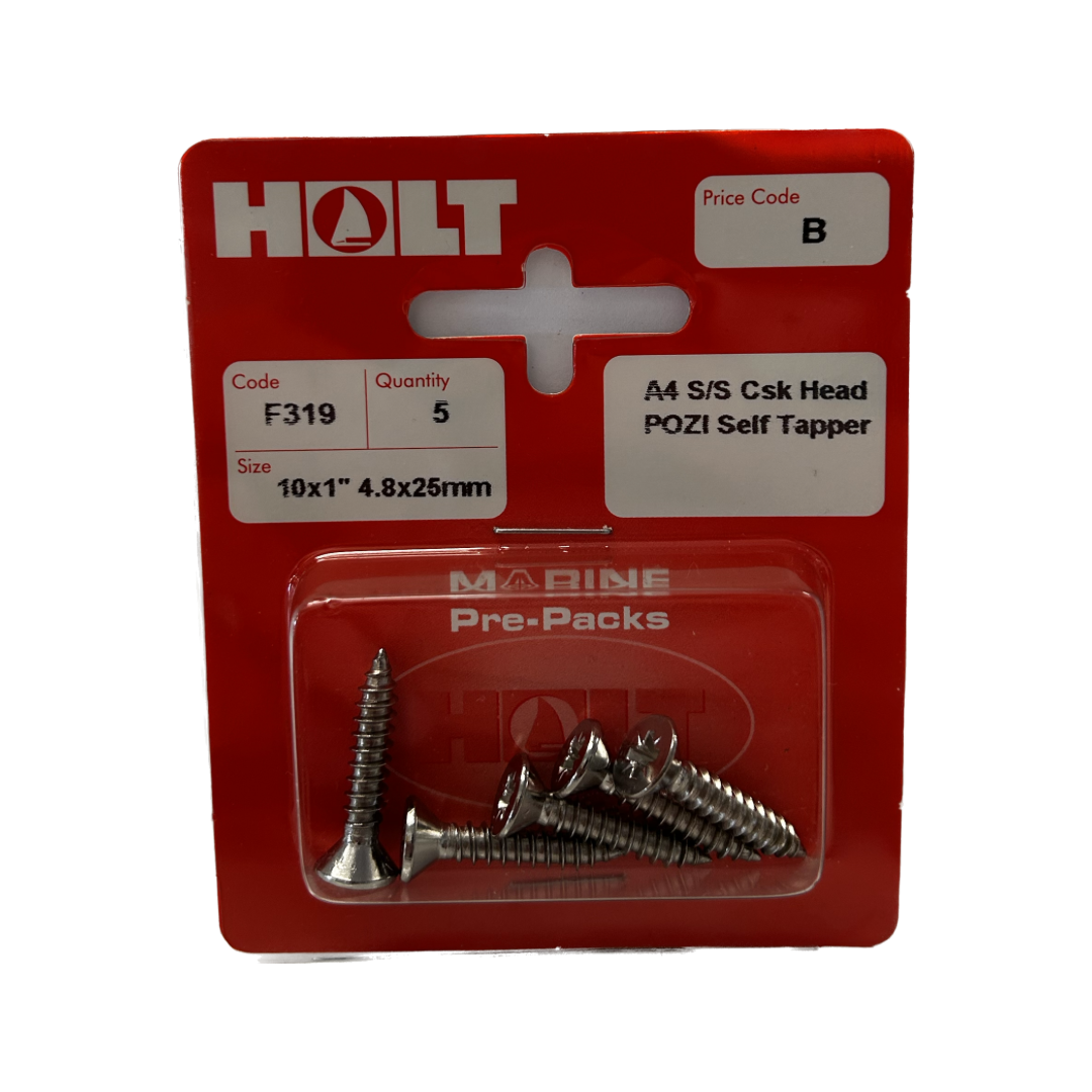 Holt Marine Pre Pack Countersunk Pozi Self Tapper