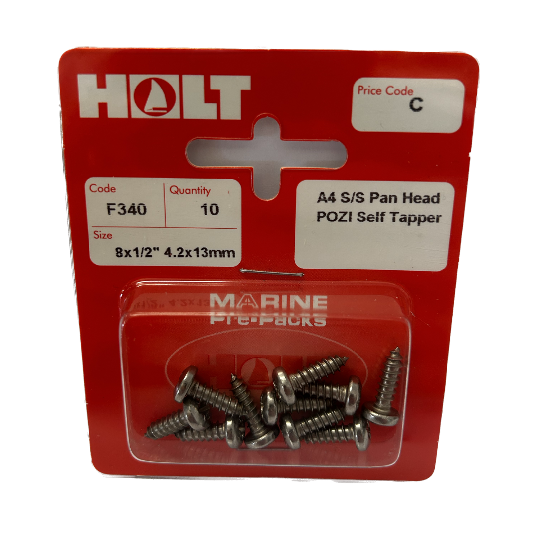 Holt Marine Pre Pack Pan Head Pozi Self Tapper