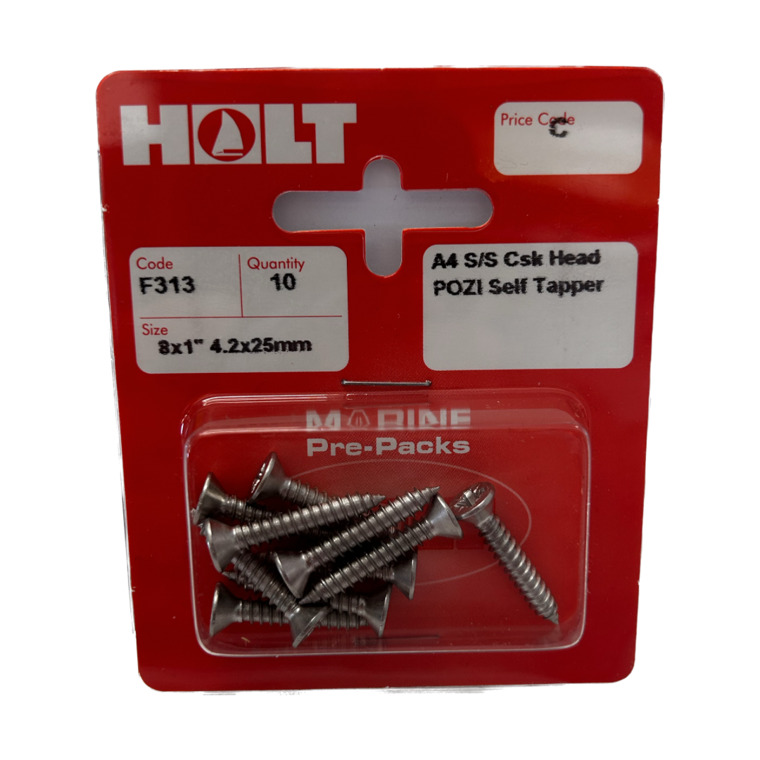 Holt Marine Pre Pack Countersunk Pozi Self Tapper