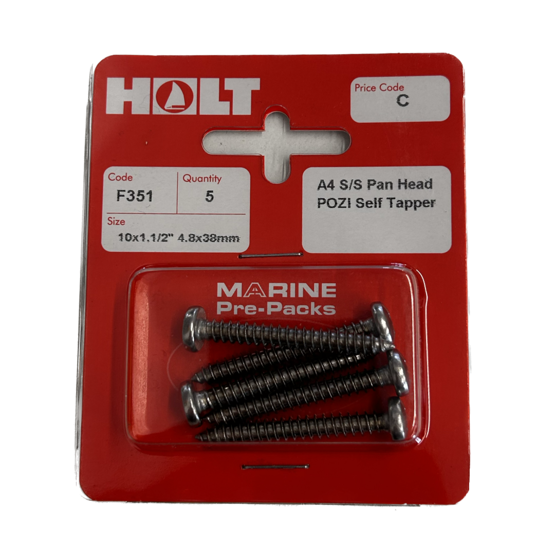 Holt Marine Pre Pack Pan Head Pozi Self Tapper