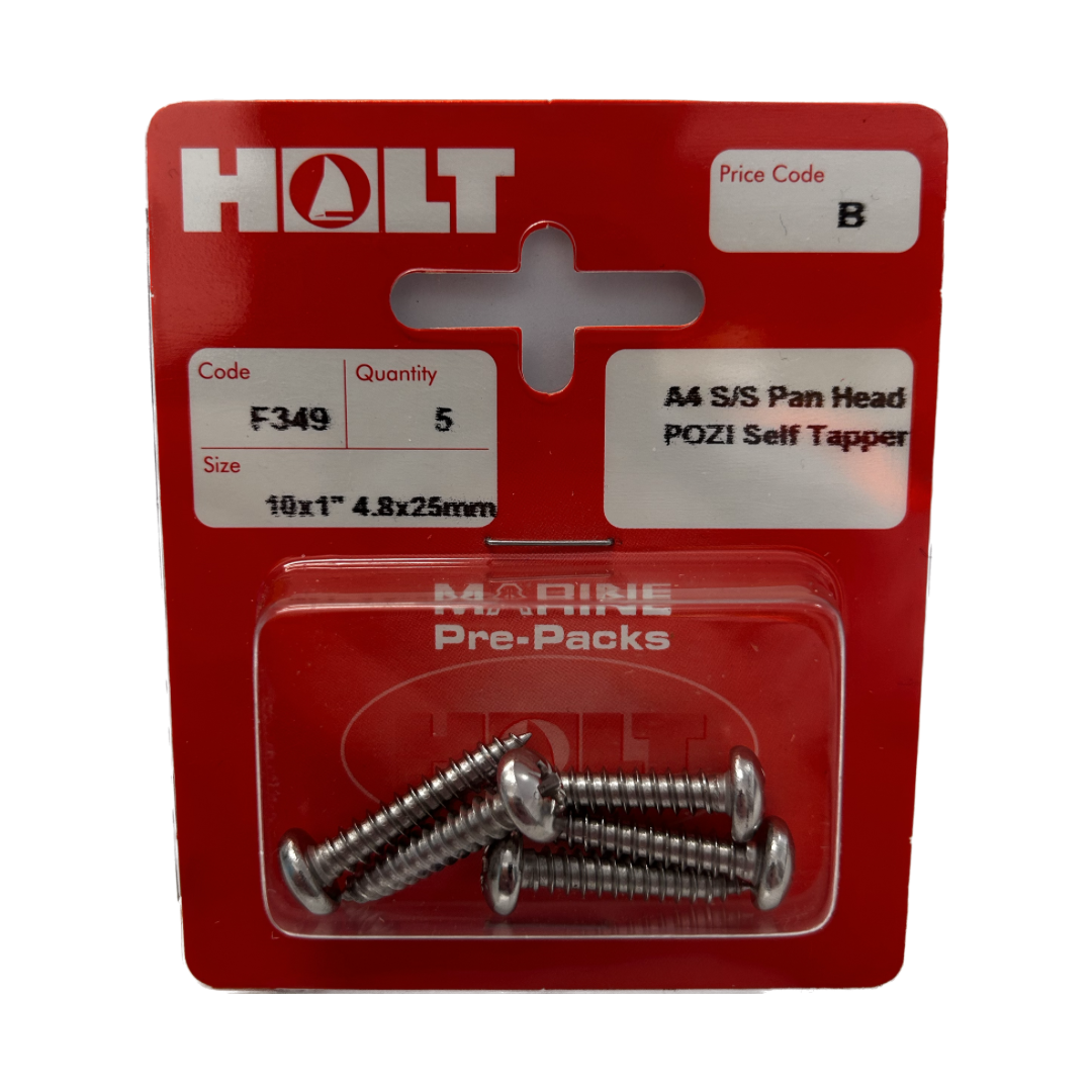 Holt Marine Pre Pack Pan Head Pozi Self Tapper