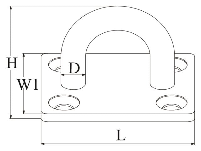 Talamex Stainless Square Eye Plate
