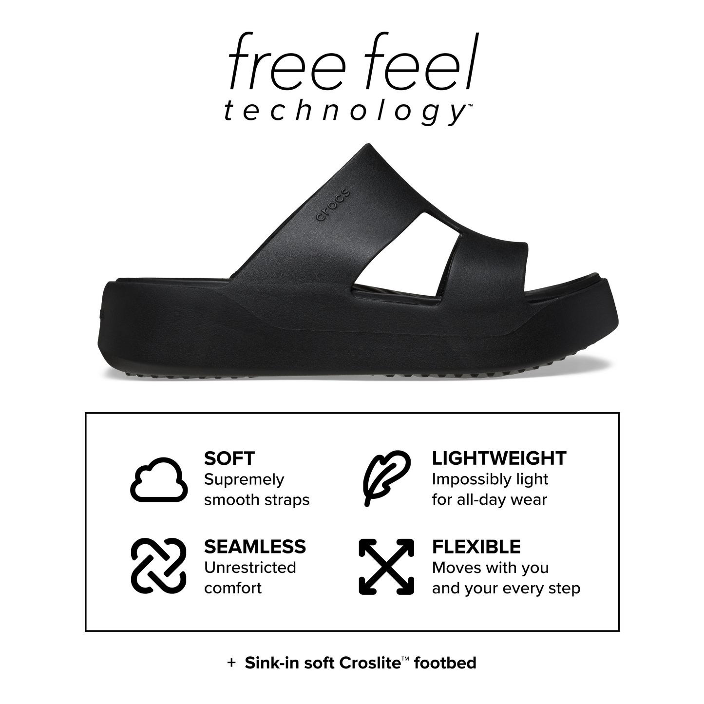 Crocs Women's Getaway Platform H Strap Sandal