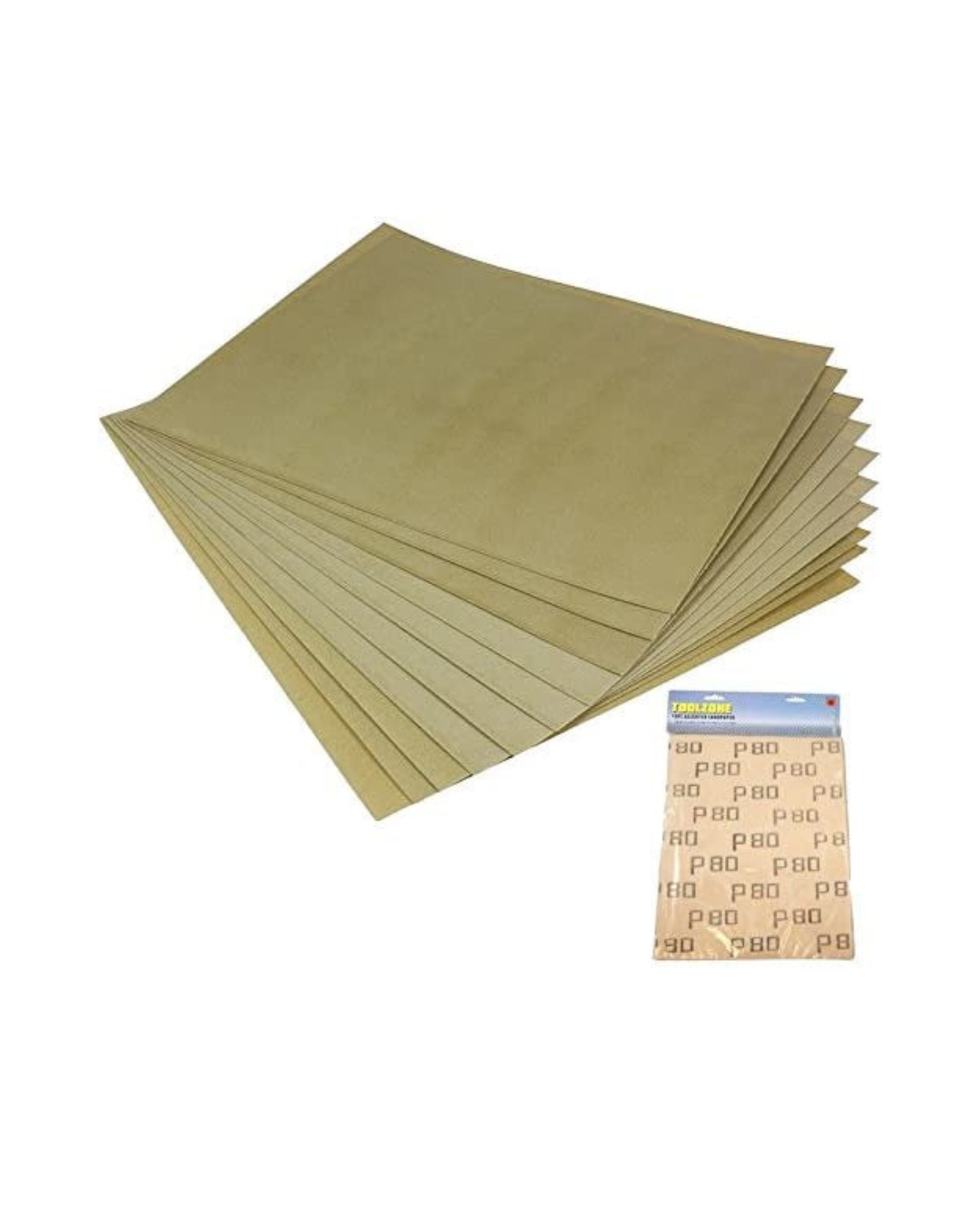 Toolzone 10PC Assorted Sandpaper
