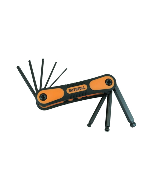 Faithfull Metric Folding Ball End Hexagon Key Set (8 Piece)