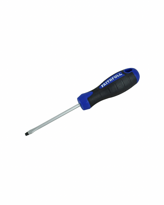 Faithfull Soft Grip Screwdriver - Slotted Flared