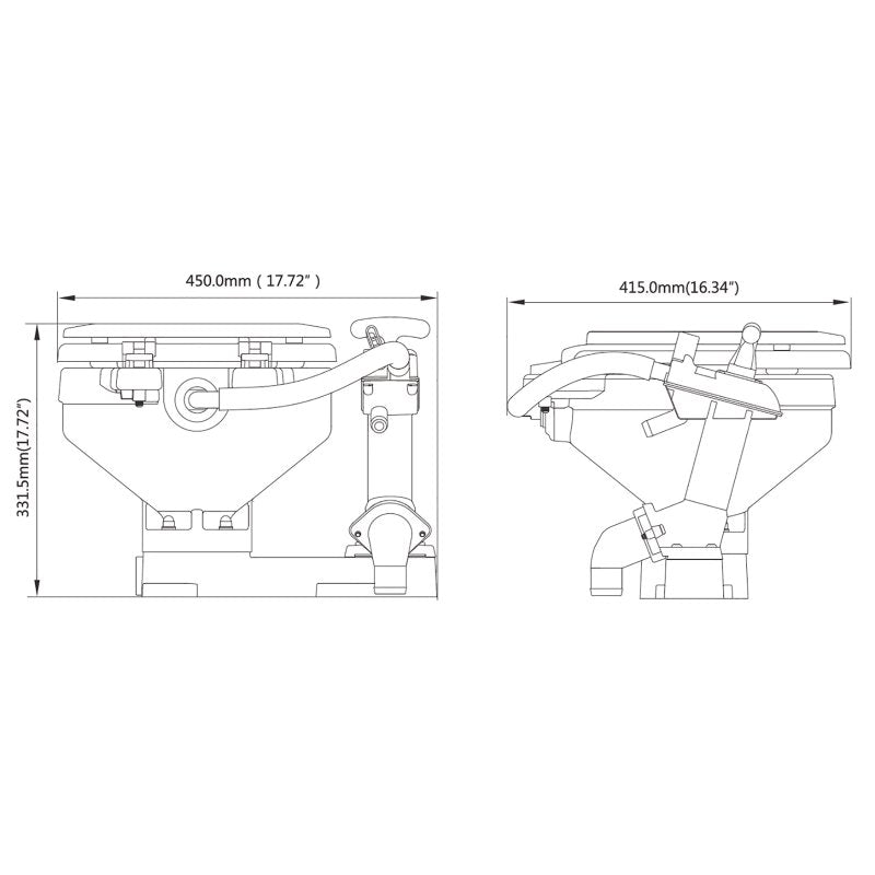 Seaflo Manual Marine Toilet - Compact