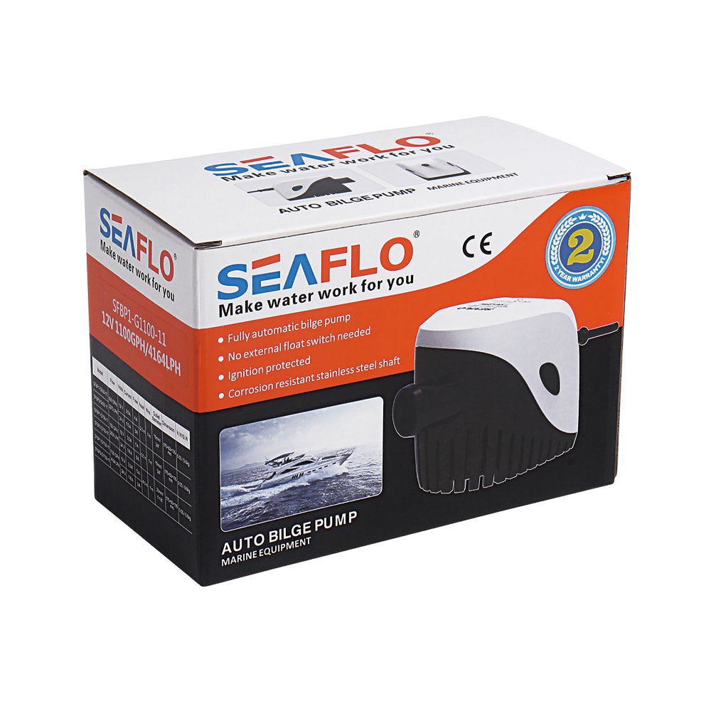 Seaflo Electromagnetic Automatic Bilge Pump 12V 1100 GPH / 4164 LPH