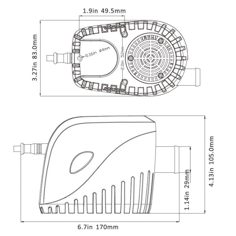 Seaflo Electromagnetic Automatic Bilge Pump 12V 1100 GPH / 4164 LPH