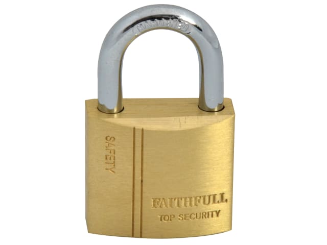 Faithfull Brass Padlock 30mm (3 Keys)