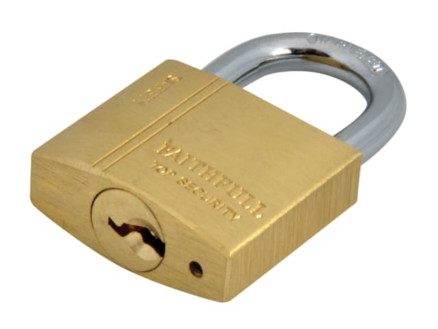 Faithfull Brass Padlock 30mm (3 Keys)