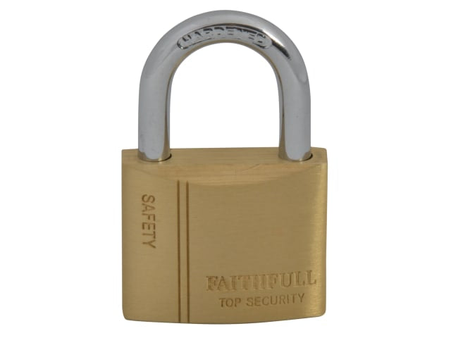 Faithfull Brass Padlock 40mm (3 Keys)