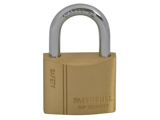 Faithfull Brass Padlock 40mm (3 Keys)