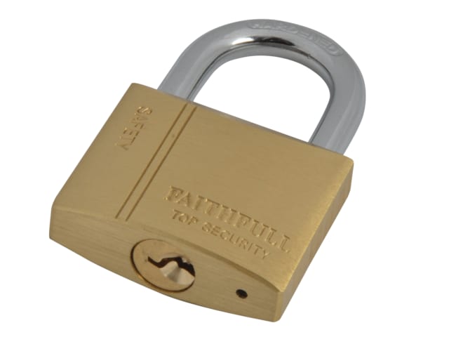 Faithfull Brass Padlock 40mm (3 Keys)