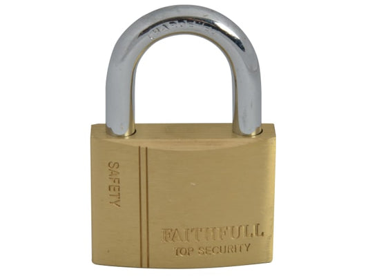 Faithfull Brass Padlock 50mm (3 Keys)