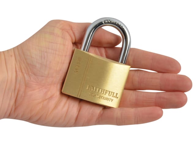 Faithfull Brass Padlock 50mm (3 Keys)