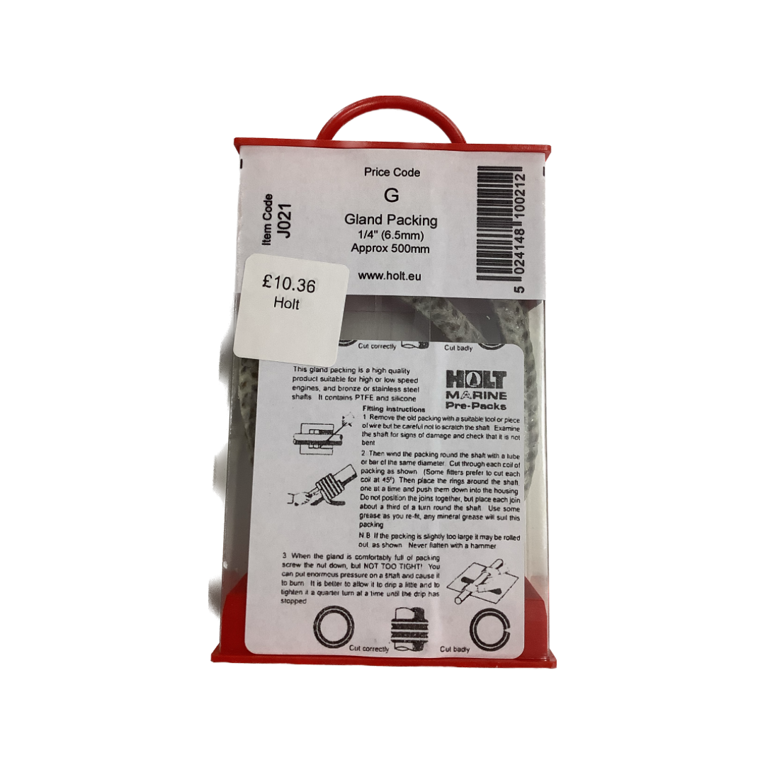 Holt Marine Pre Pack Gland Packing 1/4” 6mm J021