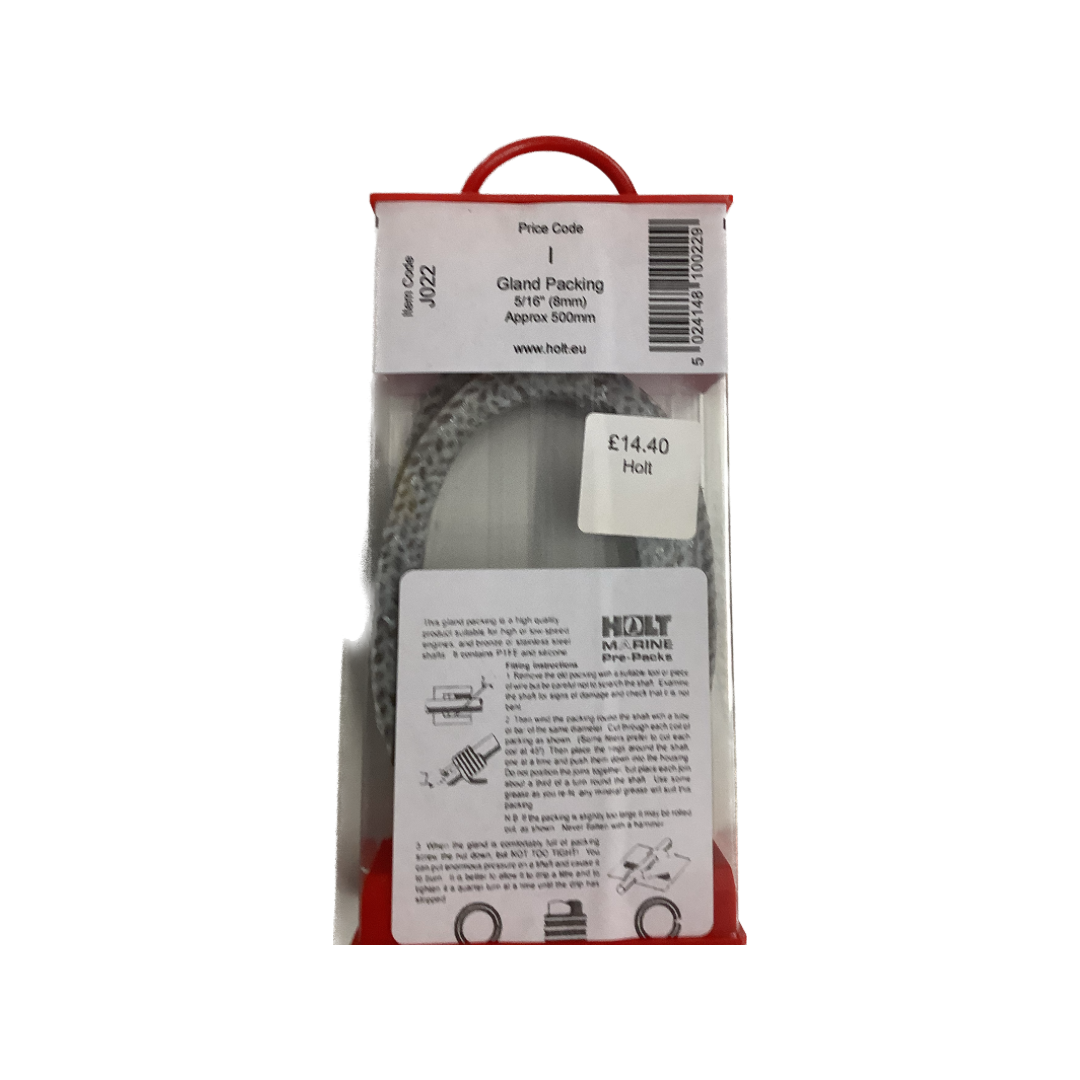 Holt Marine Pre Pack Gland Packing 3/8" 10mm J023