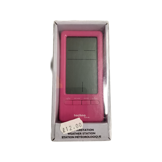 Weather Station Alarm Clock Pink