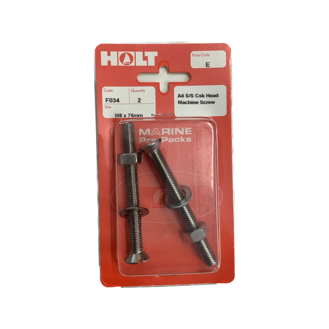 Holt Marine Pre Pack Countersunk Machine Screws