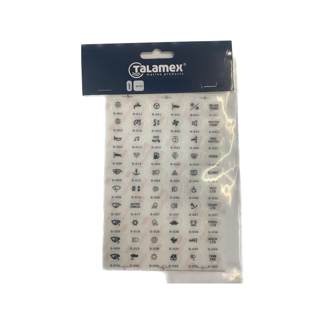 Talamex Symbol Stickers for Talamex Rocker Switches