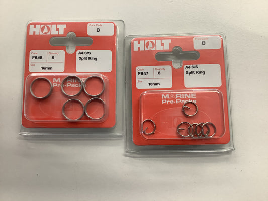 Holt Marine Pre Pack Split Rings